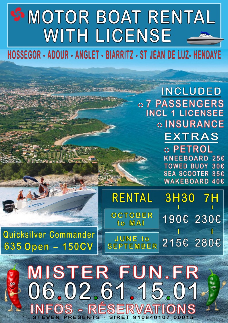 Motor Boat Rental with License