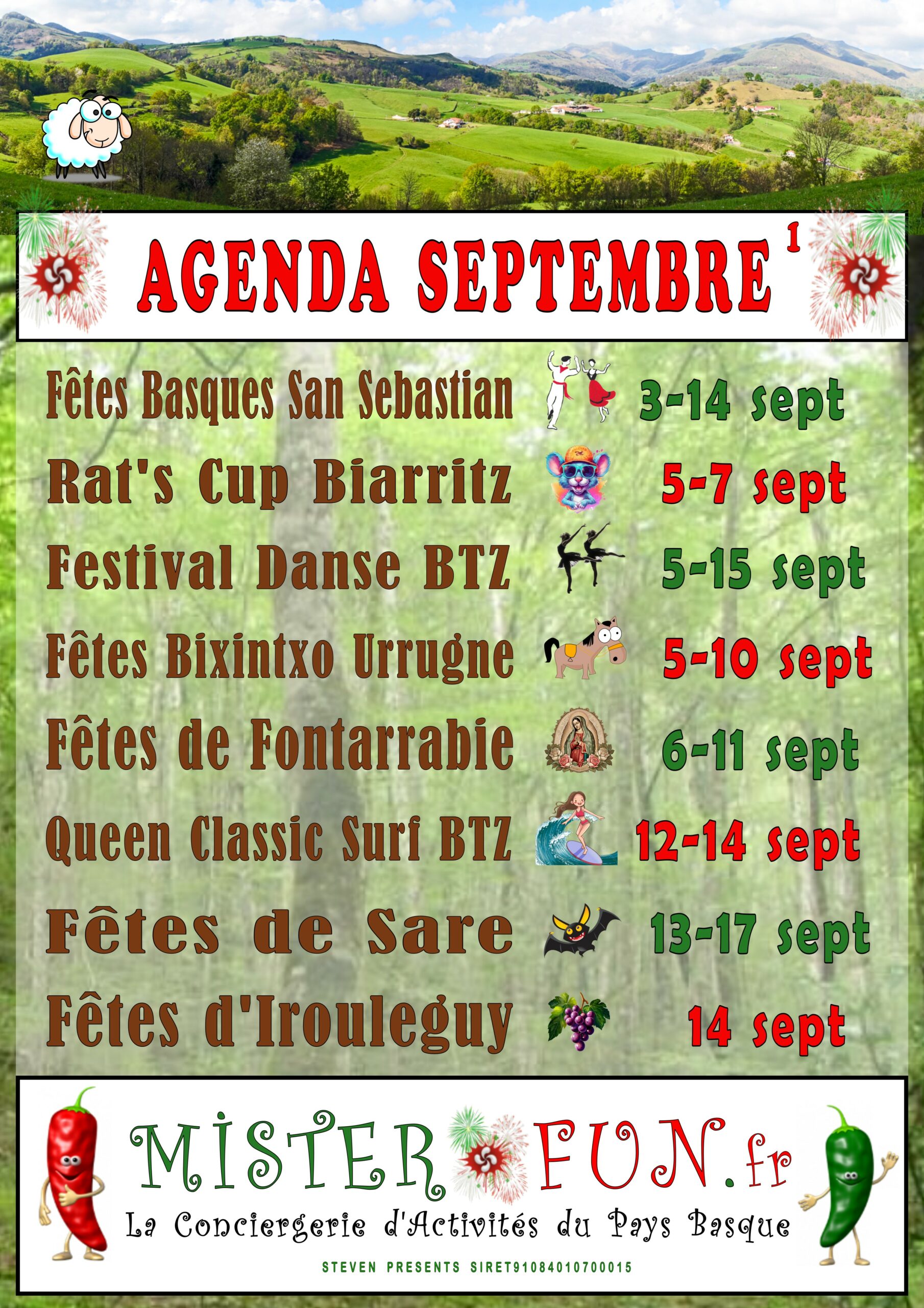 AGENDA SEPTEMBRE 1