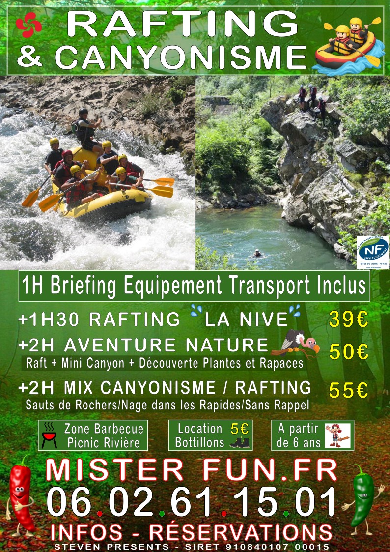 Rafting et Canyonisme